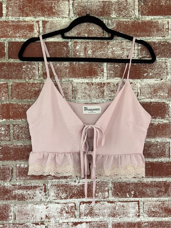 No Boundaries Tops - Boho Fairy Women’s Tie Front Lace Tank Size S Romantic